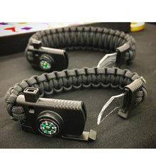 Load image into Gallery viewer, Paracord Bracelet Survival Kit Knife,Fire Starter,Emergency Whistle,Compass for Outdoors,Camping,Climbing,Hiking and Fishing