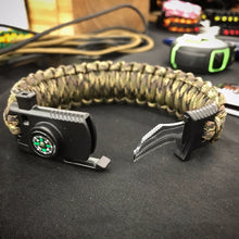 Load image into Gallery viewer, Paracord Bracelet Survival Kit Knife,Fire Starter,Emergency Whistle,Compass for Outdoors,Camping,Climbing,Hiking and Fishing