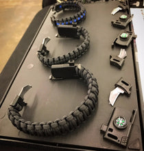 Load image into Gallery viewer, Paracord Bracelet Survival Kit Knife,Fire Starter,Emergency Whistle,Compass for Outdoors,Camping,Climbing,Hiking and Fishing