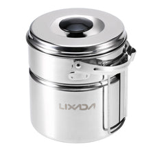 Load image into Gallery viewer, Hiking Camping Cookware Stainless Steel Set