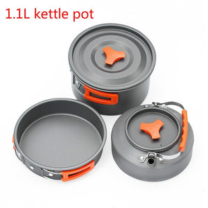 Outdoor Camping Portable Aluminum  Tableware Set