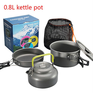 Outdoor Camping Portable Aluminum  Tableware Set