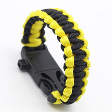 Load image into Gallery viewer, Safety Survival Paracord Whistle Bracelet
