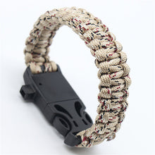 Load image into Gallery viewer, Safety Survival Paracord Whistle Bracelet
