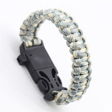 Load image into Gallery viewer, Safety Survival Paracord Whistle Bracelet
