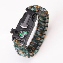 Load image into Gallery viewer, Safety Survival Paracord Whistle Bracelet
