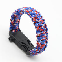 Load image into Gallery viewer, Safety Survival Paracord Whistle Bracelet
