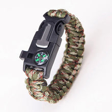 Load image into Gallery viewer, Safety Survival Paracord Whistle Bracelet
