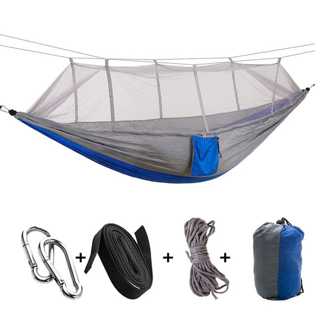 1-2 Person Portable Outdoor Camping Hammock with Mosquito Net