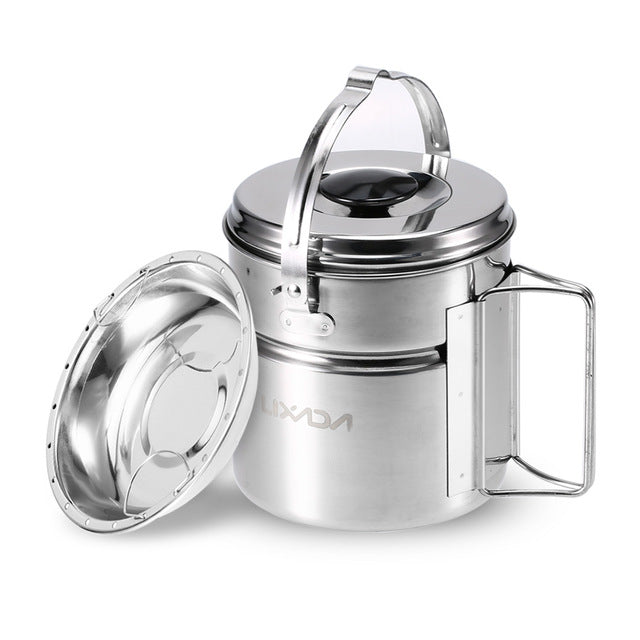 Hiking Camping Cookware  Stainless Steel  Set